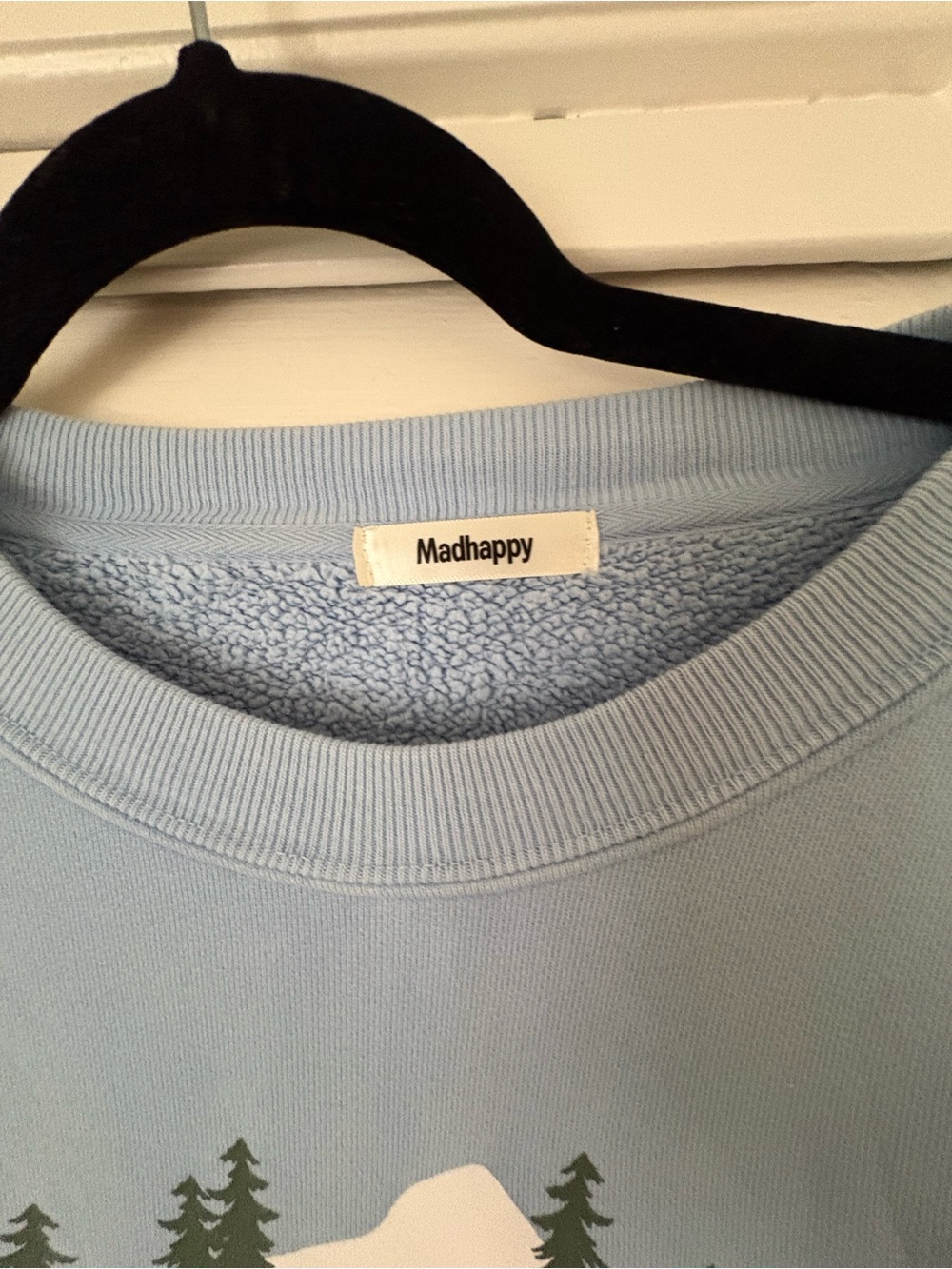 Madhappy Light Blue Mountain Graphic Crewneck - Picture 4 of 5